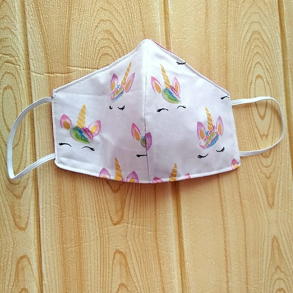 Girls Unicorn Rainbow Face Mask